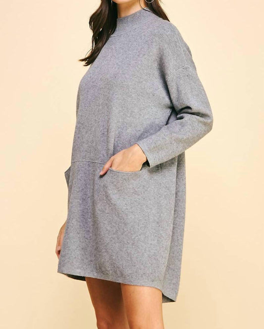 Pinch - Cozy Mock Neck Sweater Dress