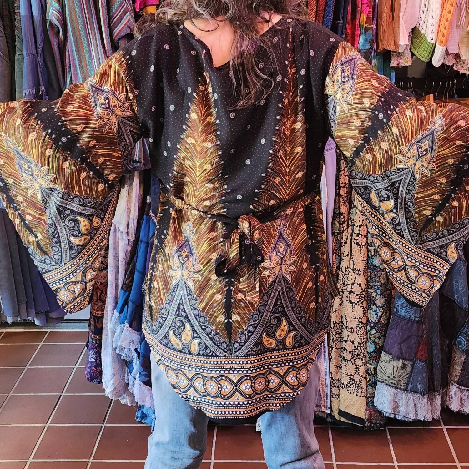Gypsy Rose - Plumage Parade Angelic Flare Sleeve Blouse