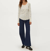 Michael Stars - Women's Regan Print Henley Top