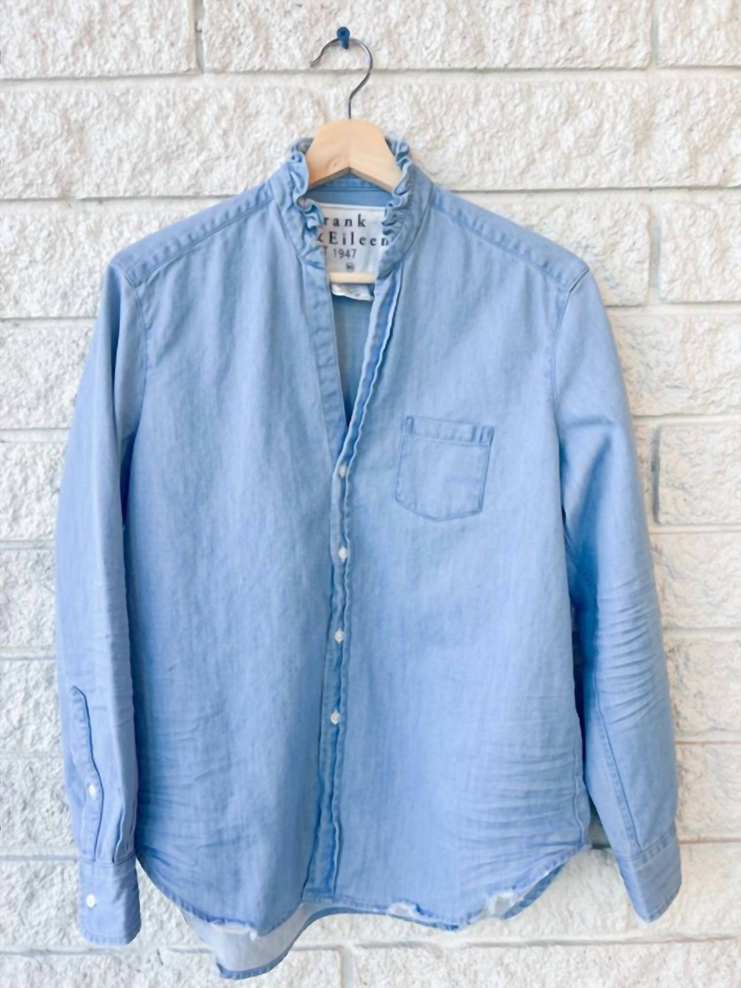 Frank & Eileen - Eileen Ruffle Collar Button-up Shirt