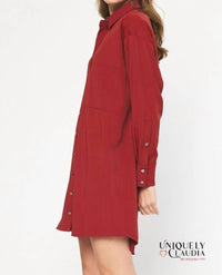 Entro - Sheri Long-Sleeve Shirt Dress