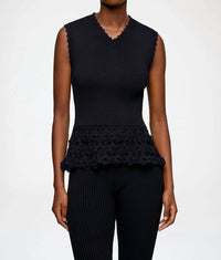 Ganni - Cotton Crochet Vest