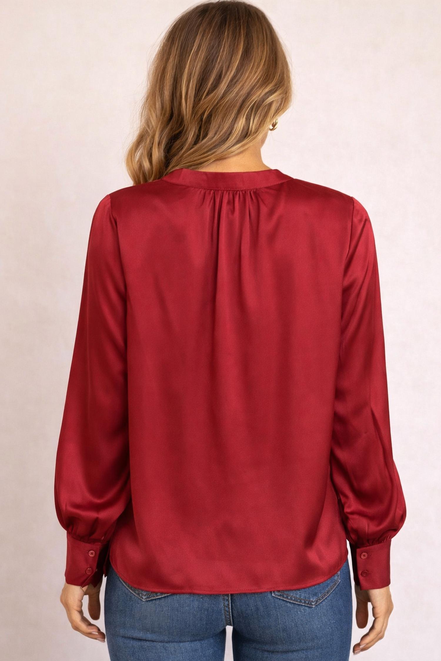 Joy Joy - burgandy blouse