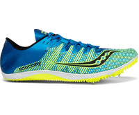 SAUCONY Men's Endorphin 2 Racing Shoe in 3 blue citron - men's shoe - detail view