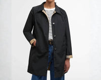 Barbour Women's Babbity Reversible Showerproof Jacket in black dress tartan - women's jacket