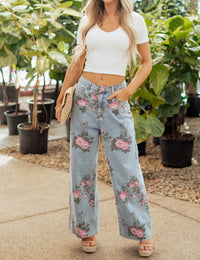 Entro - Atta Girl Floral Denim Pants