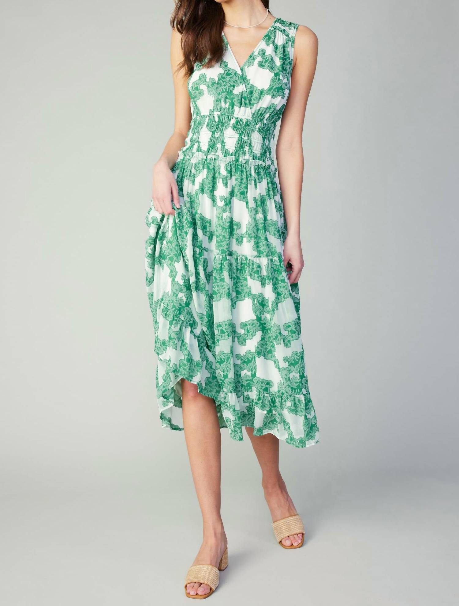 Current Air - Abstract Motif Midi Dress