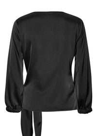 Karmamia Ines Blouse in semi rich black - women's blouse - detail view