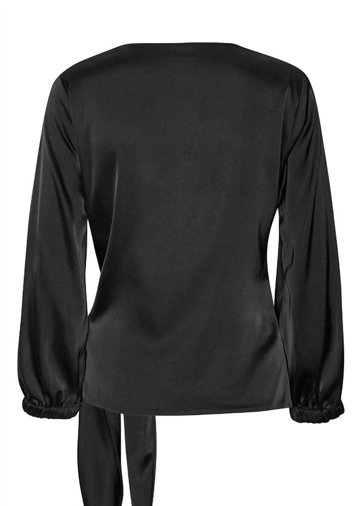 Karmamia Ines Blouse in semi rich black - women's blouse - detail view