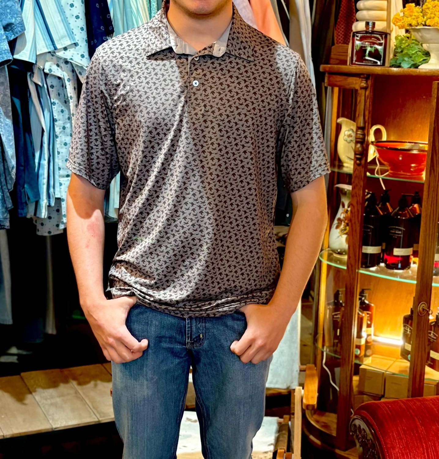 Southern Shirt Company - Men's Party Fowl Printed Polo Shirt