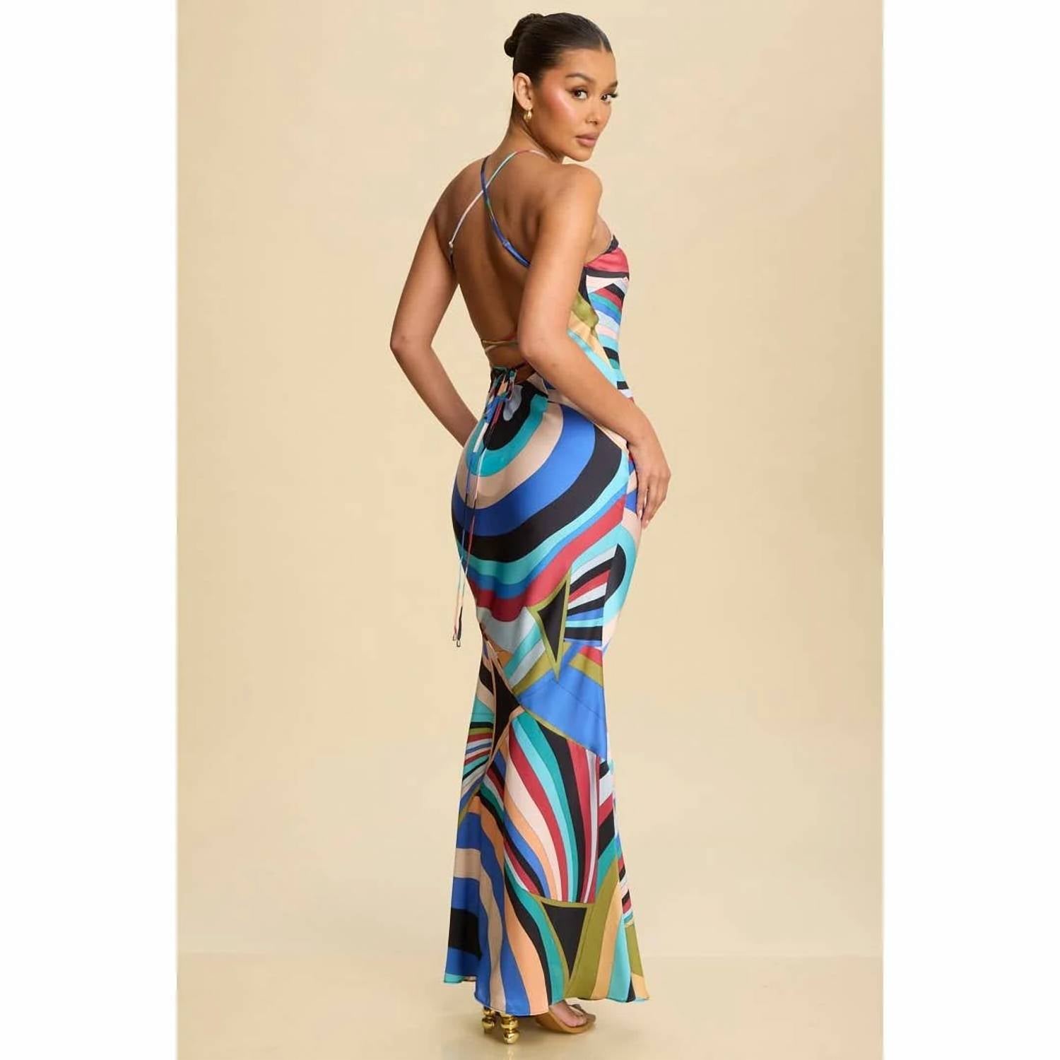 Luxxel - Maxi Lace Up Dress