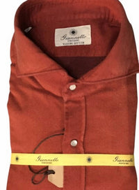 Giannetto Portofino Men's Button Down Shirt in red - men's shirt - detail view