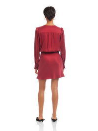 Fifteen Twenty - Denise Drape Front Long Sleeve Mini Dress