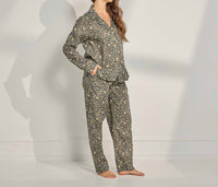 The Sleep Code - Floral Organic Cotton Long Pajama Set