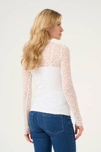 Kaffe - Kajolia Long Sleeve Sheer Lace T-shirt
