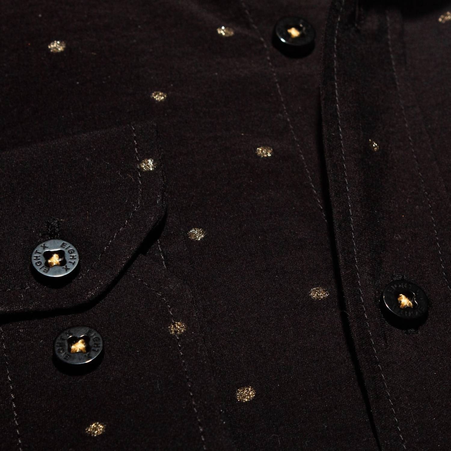 Eight X - Gold Sparkle Button Down Shirt