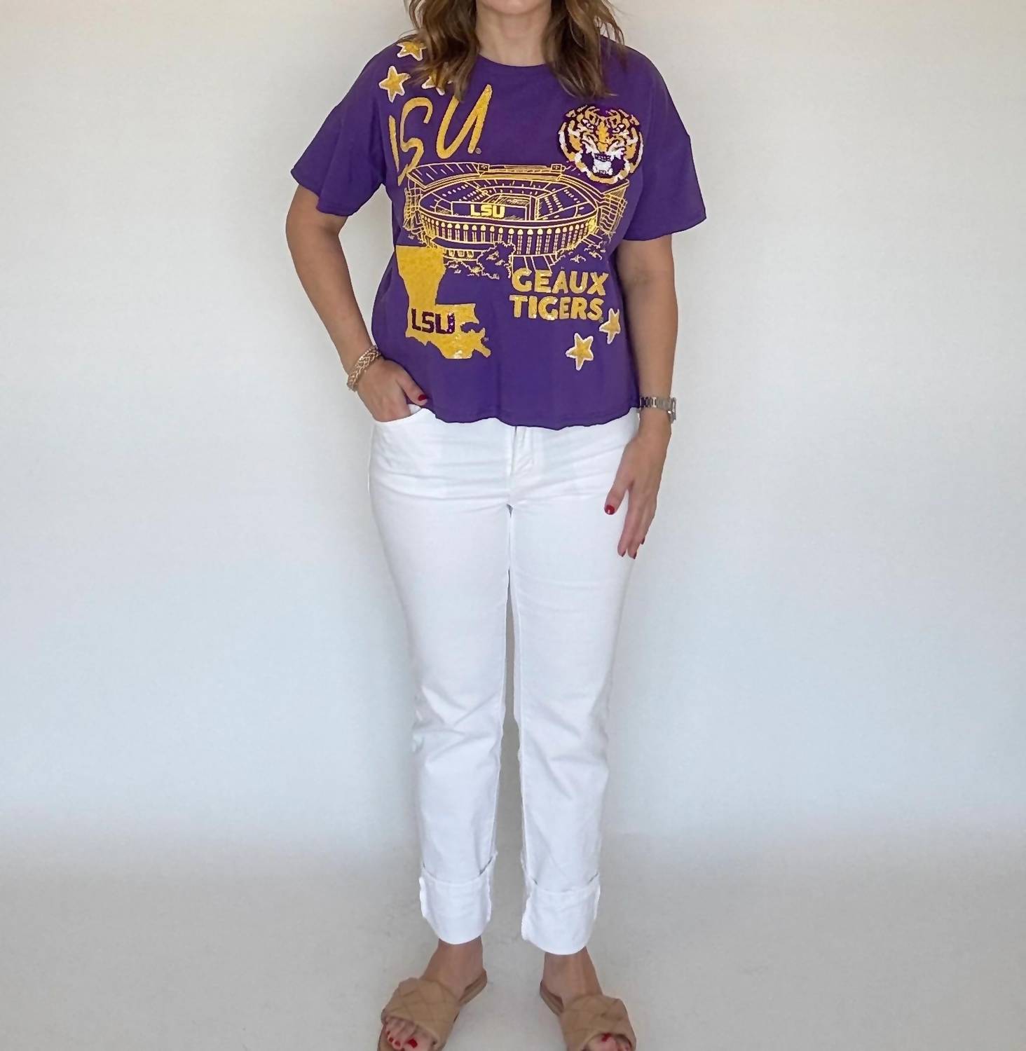 Stewart Simmons - LSU 4th Quarter Sequin Tee