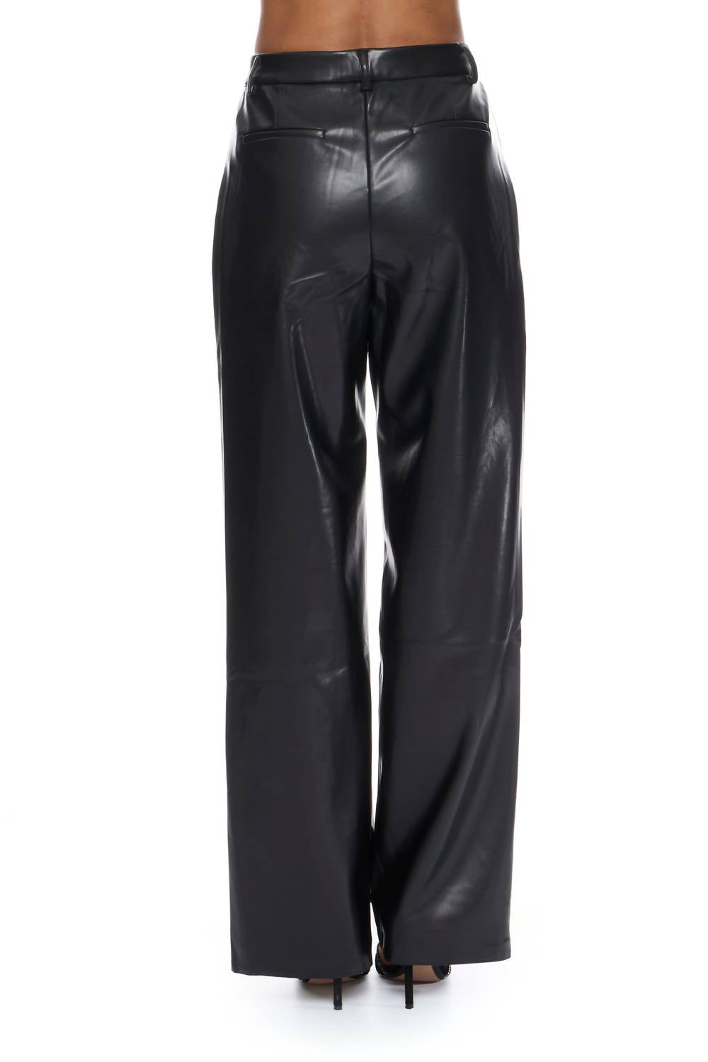 Lucy Paris - Josie Pleated Faux Leather Pant