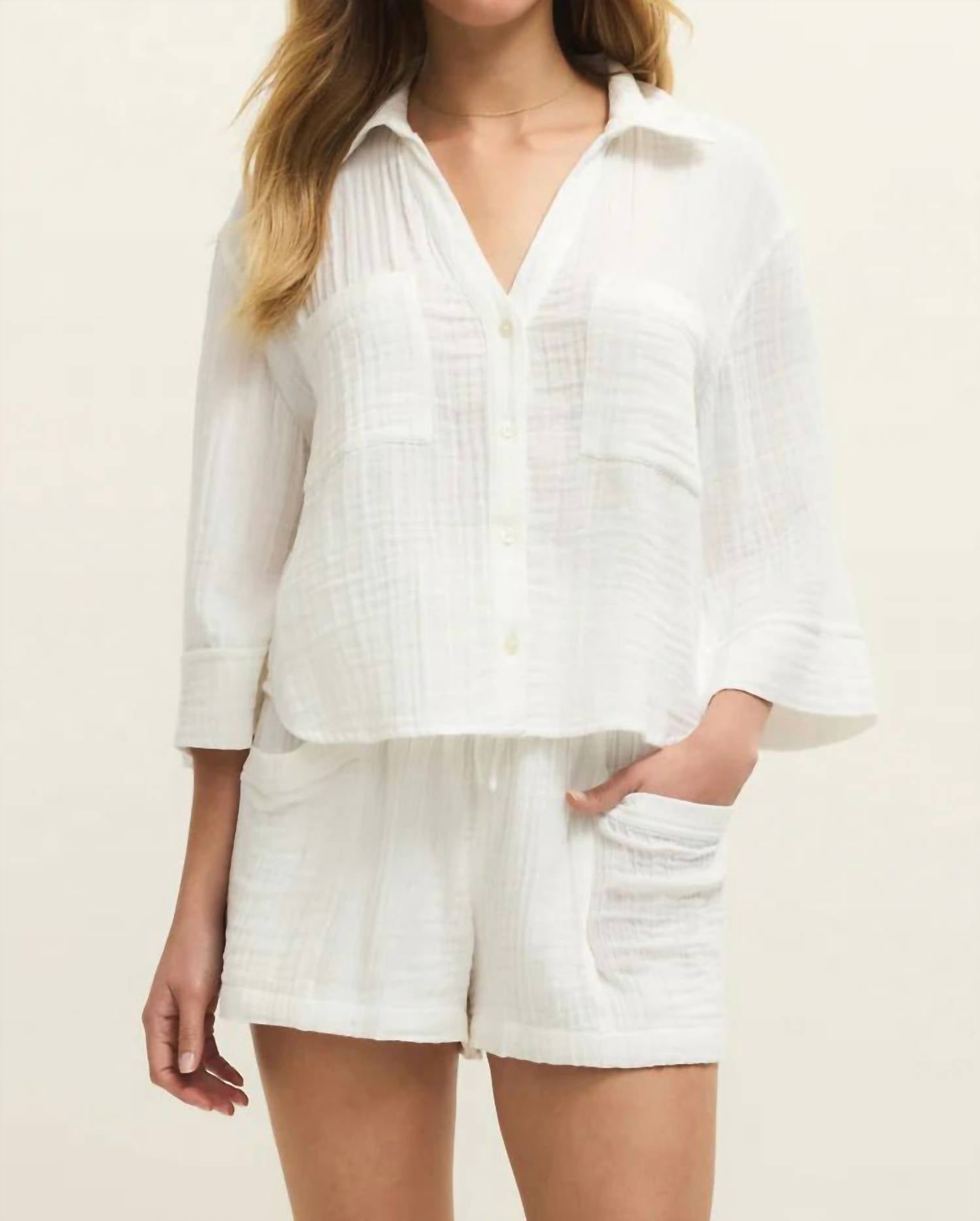 Z Supply - Helena Airy Gauze Button Up Shirt