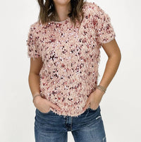 Ivy Jane - Dahlia Fuzzy Sparkle Tee