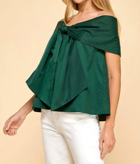 TCEC Bianca Off-shoulder Top in green - women's sweater - view 4