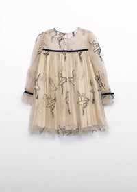 Abel & Lula - Girl's Flocked Ballerinas Tulle Dress