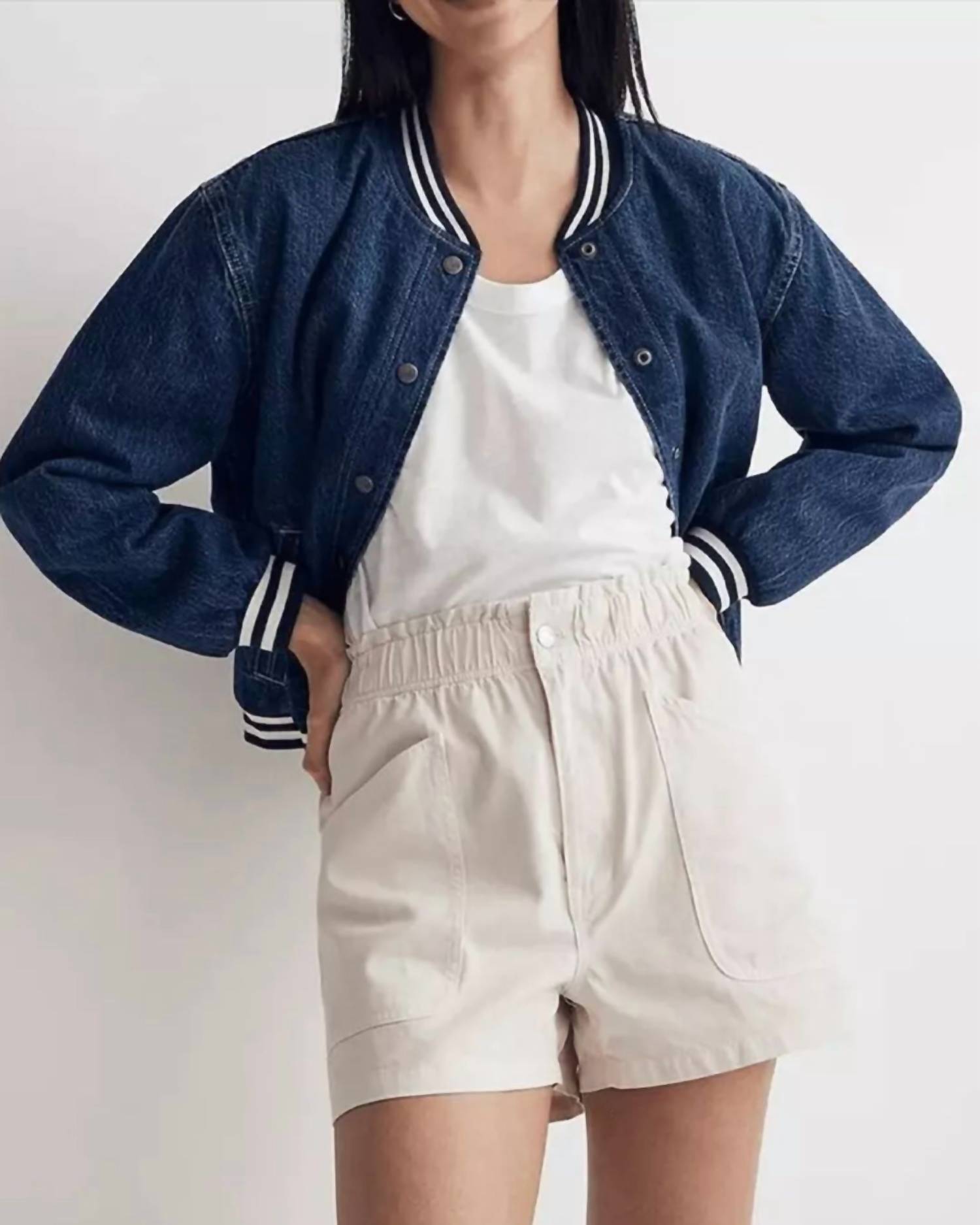 Madewell - Denim Pull-on Paperbag Utility Shorts