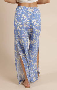 Sage The Label - Flower Trail Beach Pant With Leg Slit