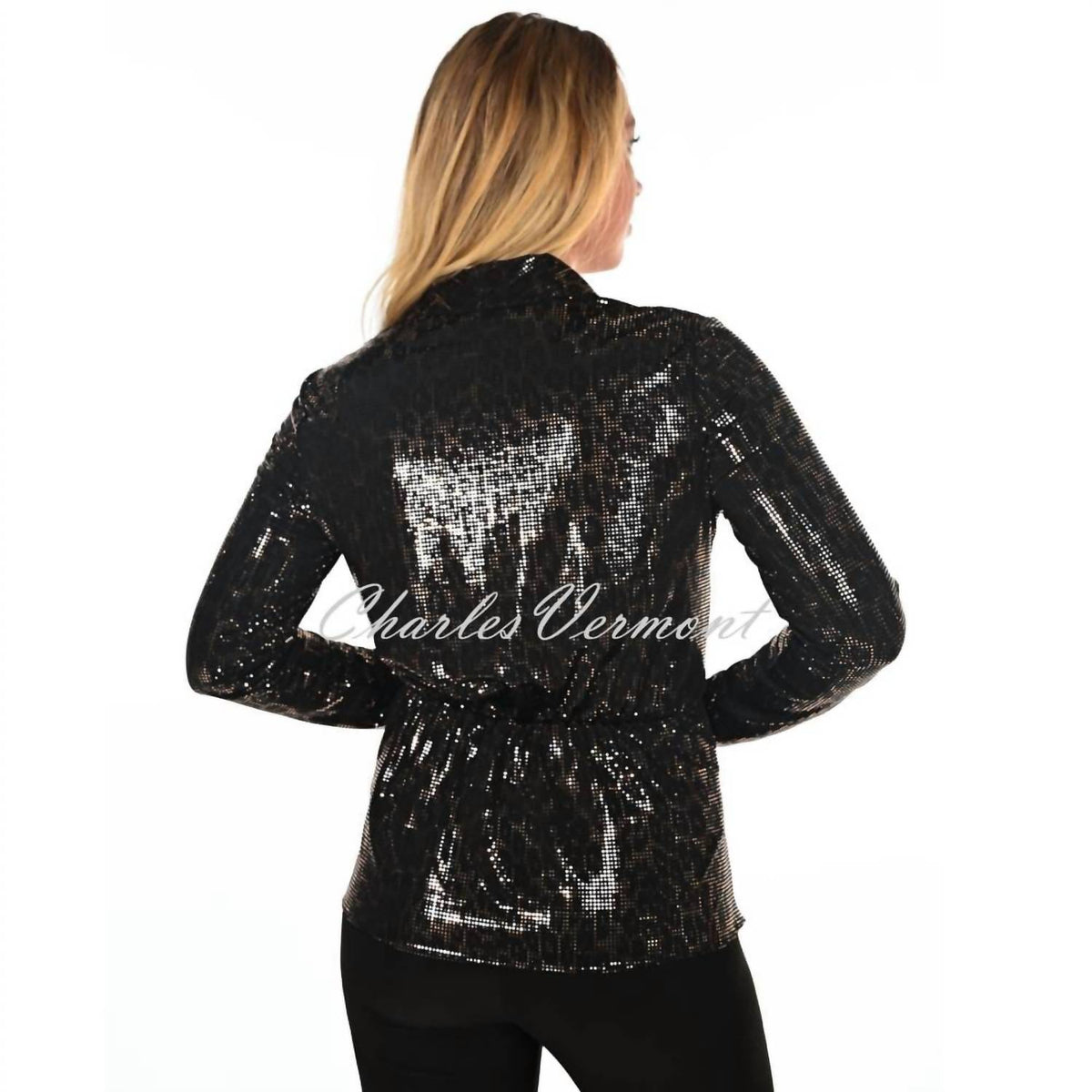 Frank Lyman - Shimmer Leopard Wrap Front Top