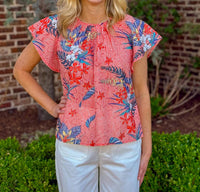 Voy - Sunlit Garden Embroidered Top