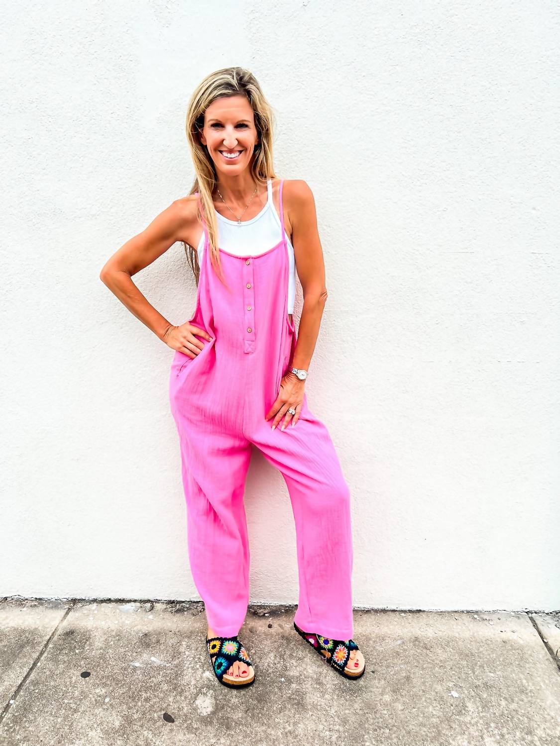 Ee:Some - Sweet Escape Gauze Jumpsuit