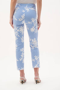 Joseph Ribkoff - Striped Floral Straight Leg Pant