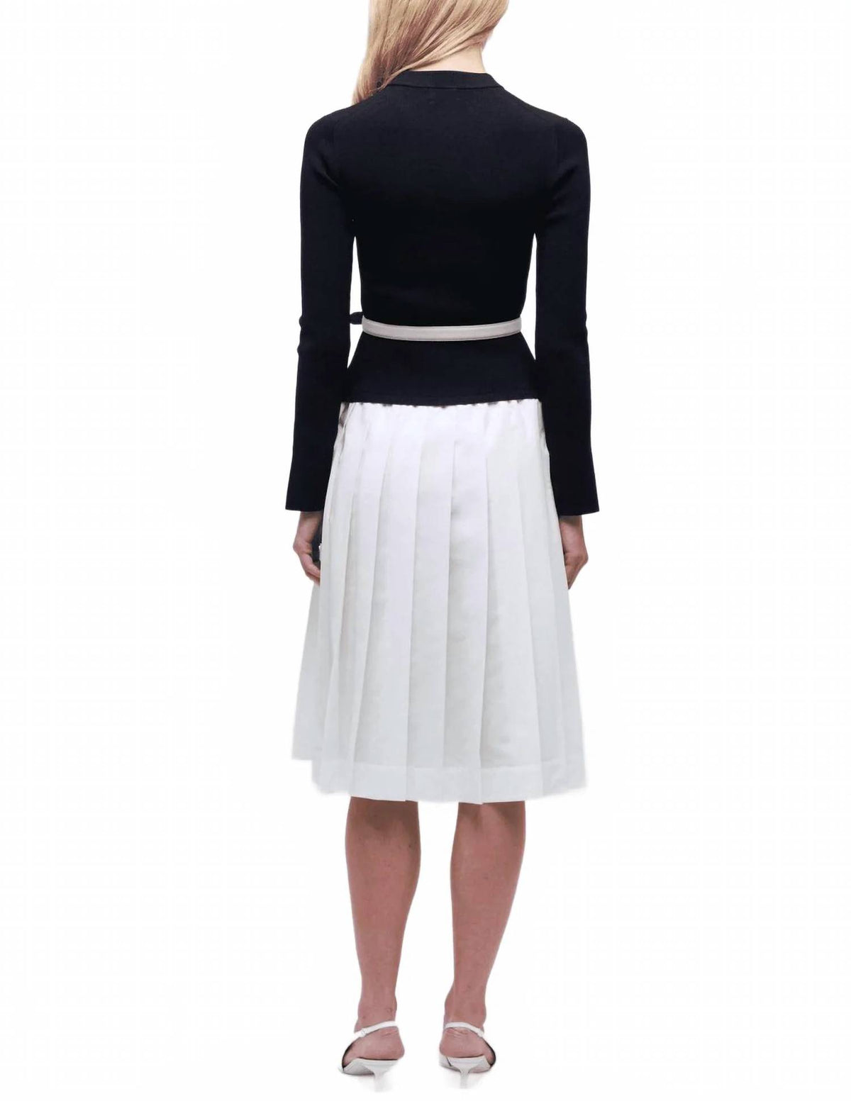 Jonathan Simkhai - Heather Long Sleeve Belted Midi Dress
