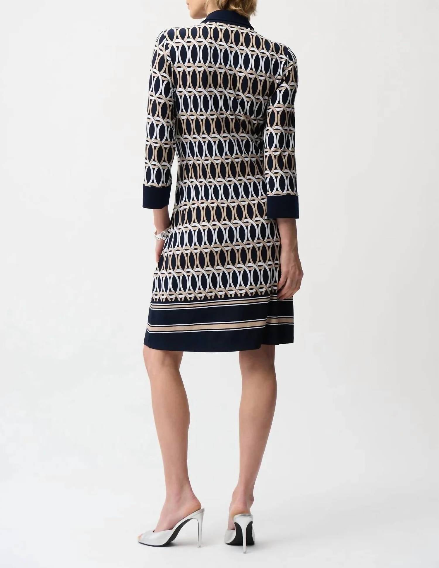 Joseph Ribkoff - Geometric Shirt Dress
