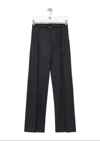 Loewe - Women's Check Belted Trouser With Front Pleat