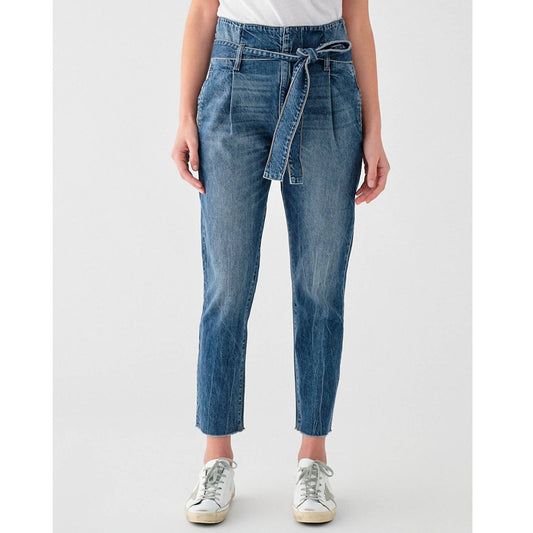 SUSIE PAPER BAG HIGH RISE TAPERED STRAIGHT JEAN