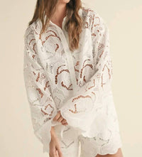 Miou Muse - floral lace blouse