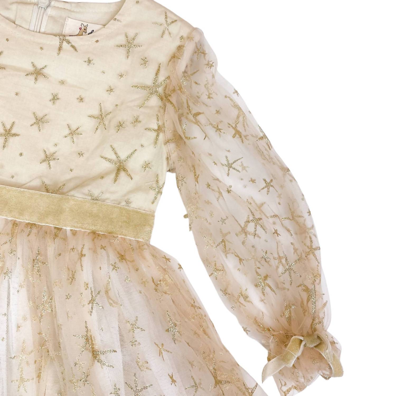 Doe A Dear - Kids Glitter Star Mesh Dress