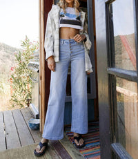 Vervet By Flying Monkey - Olivia Comfort Stretch Button Up Wide Leg Jeans