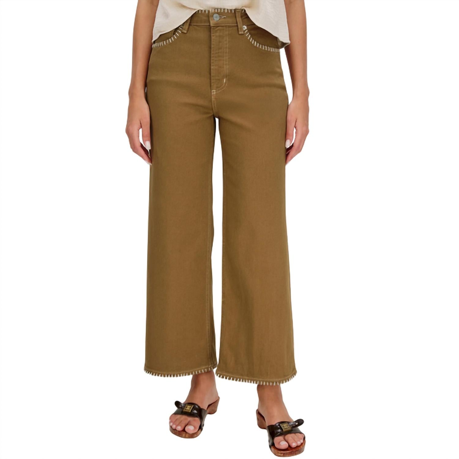 Rails Women's Getty Crop Wide Leg Pant in safari - women's pants