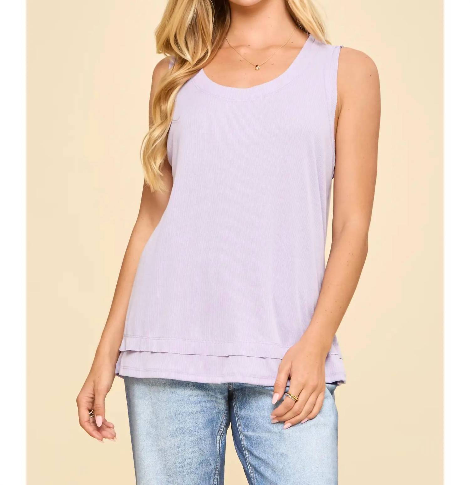 Honeyme - Women's Andree By Unit Plus Size Baby Ribbed Knit Tank Top