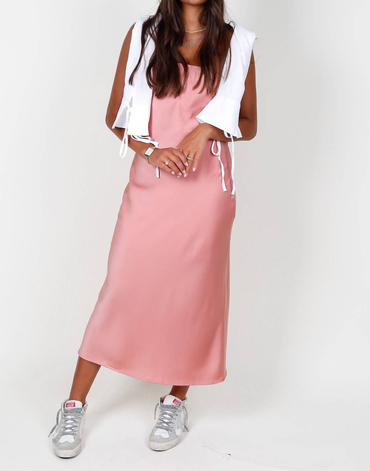 Hailey Apparel - Strapless Midi Dress
