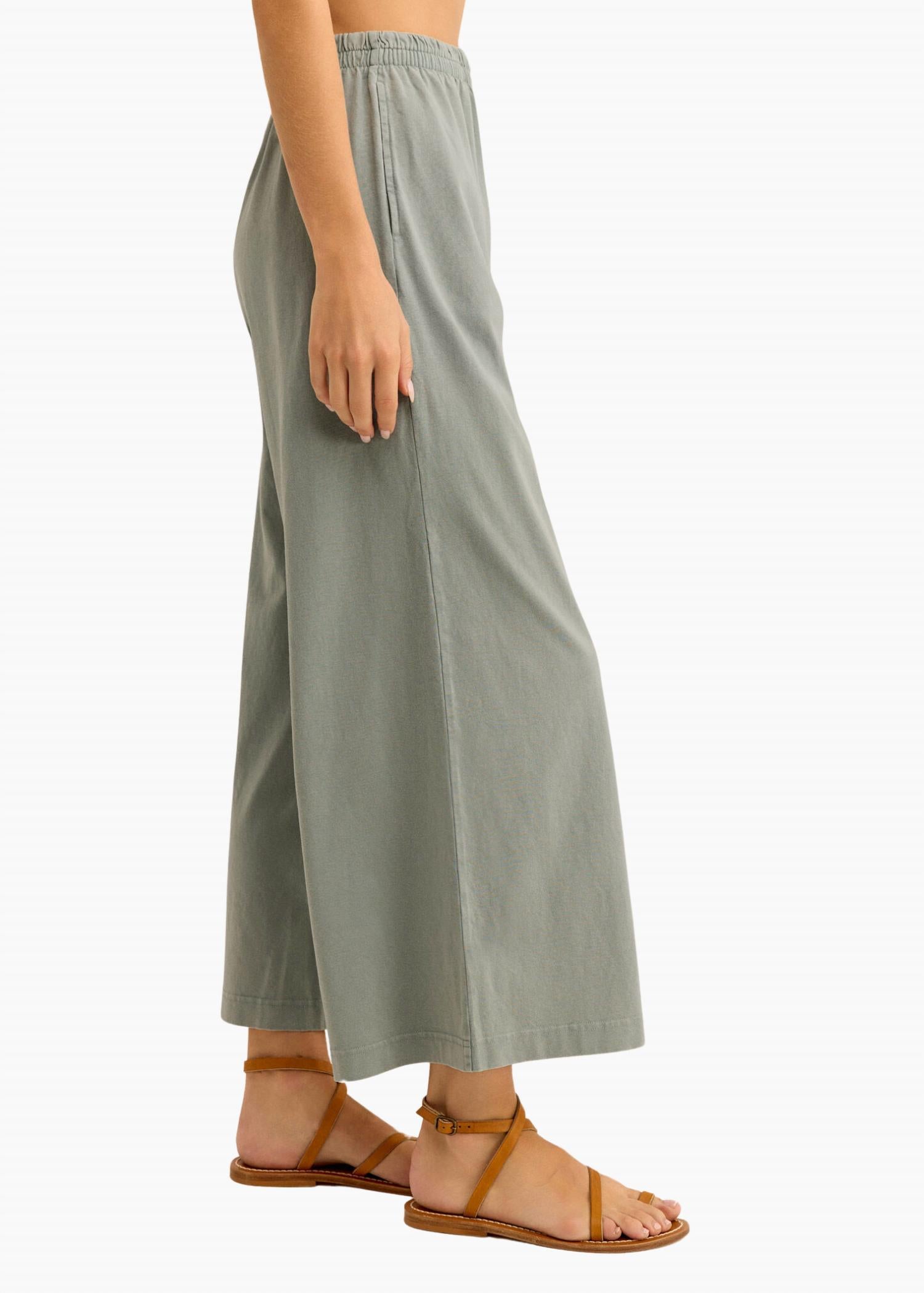 Z Supply Scout Crop Flare Pant in harbor gray - women's pants - alternate view