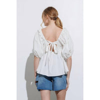 Baby Doll Back Tie Blouse