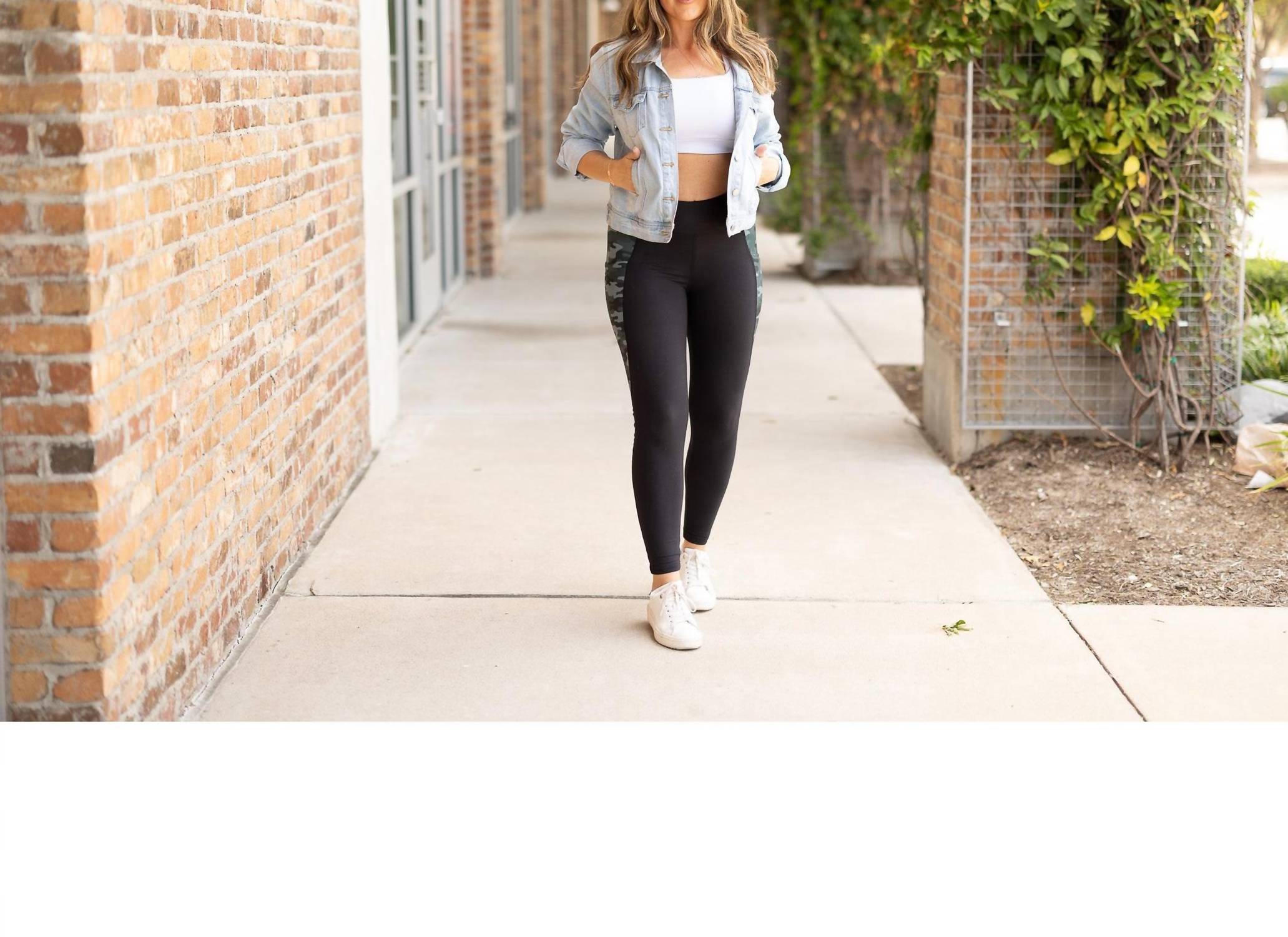 Julia Rose Celeste Panel Leggings in camo black - women's pants - view 6