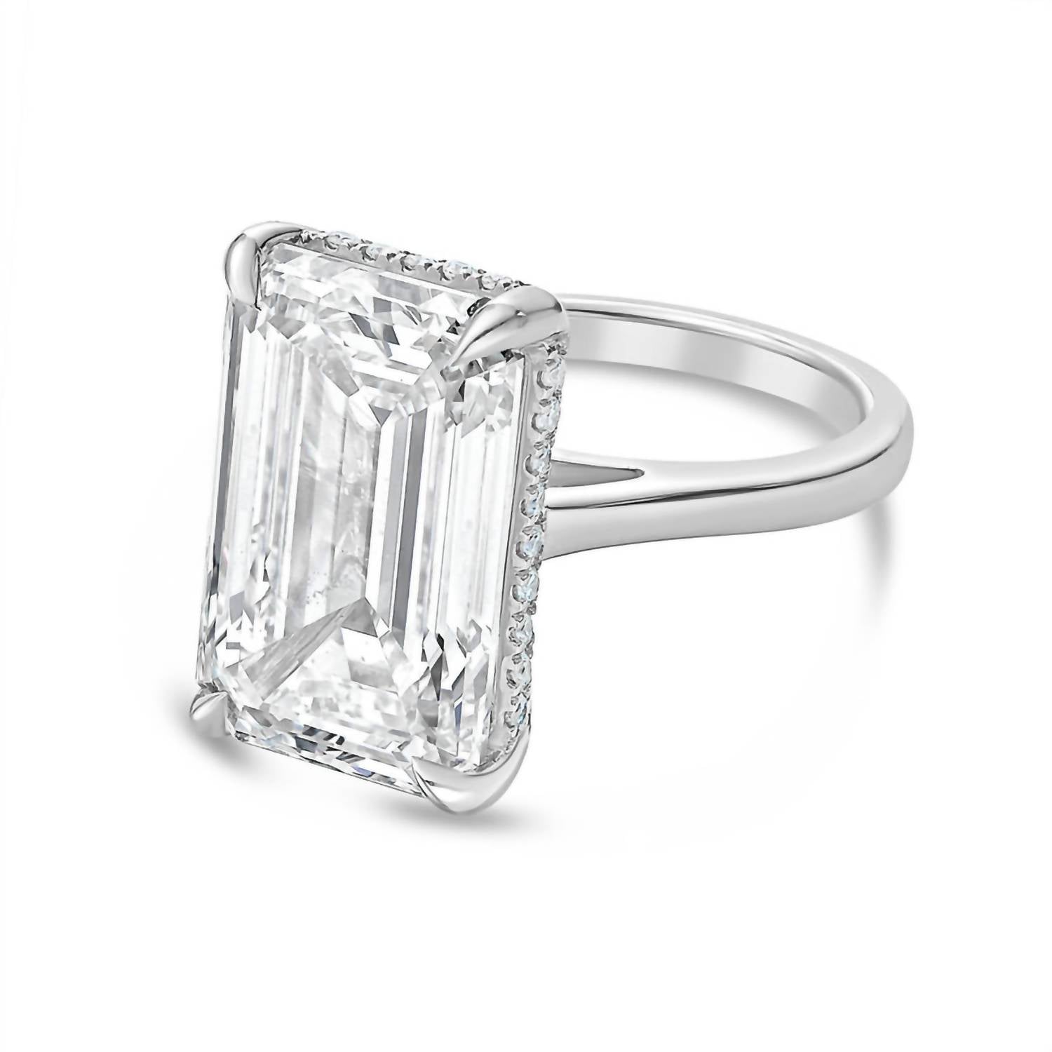 Diana M Jewels - Women's Emerald & Round Lab-Grown Diamond Fashion Ring (10.00 Ct) - Bold