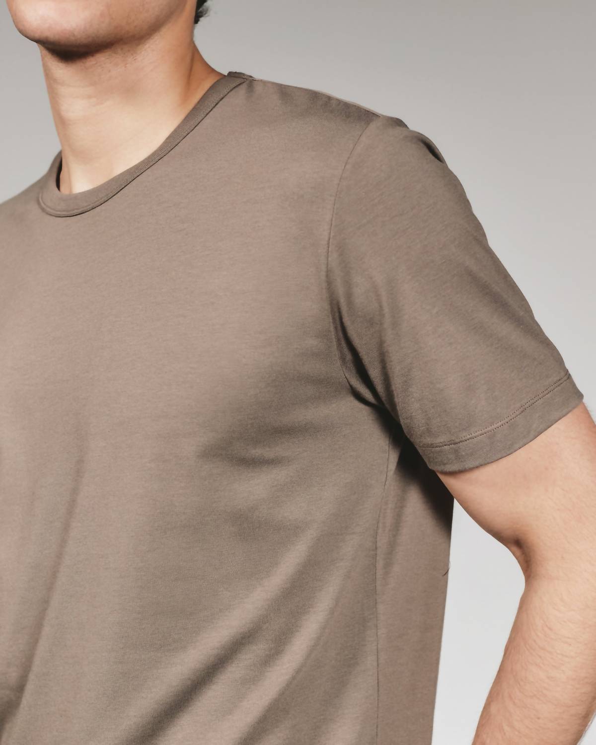 7Diamonds Modal Crew Neck Tee in umber - men's t-shirt - detail view