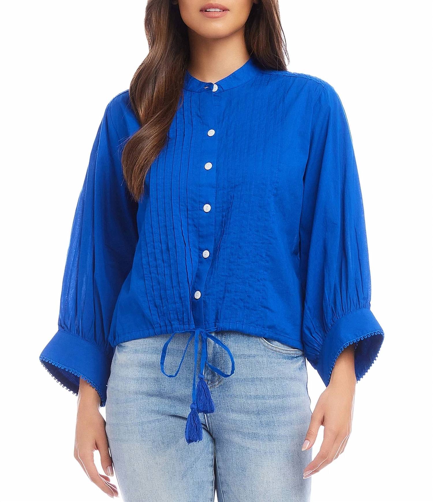 Karen Kane - Lace Trim Drawstring Top