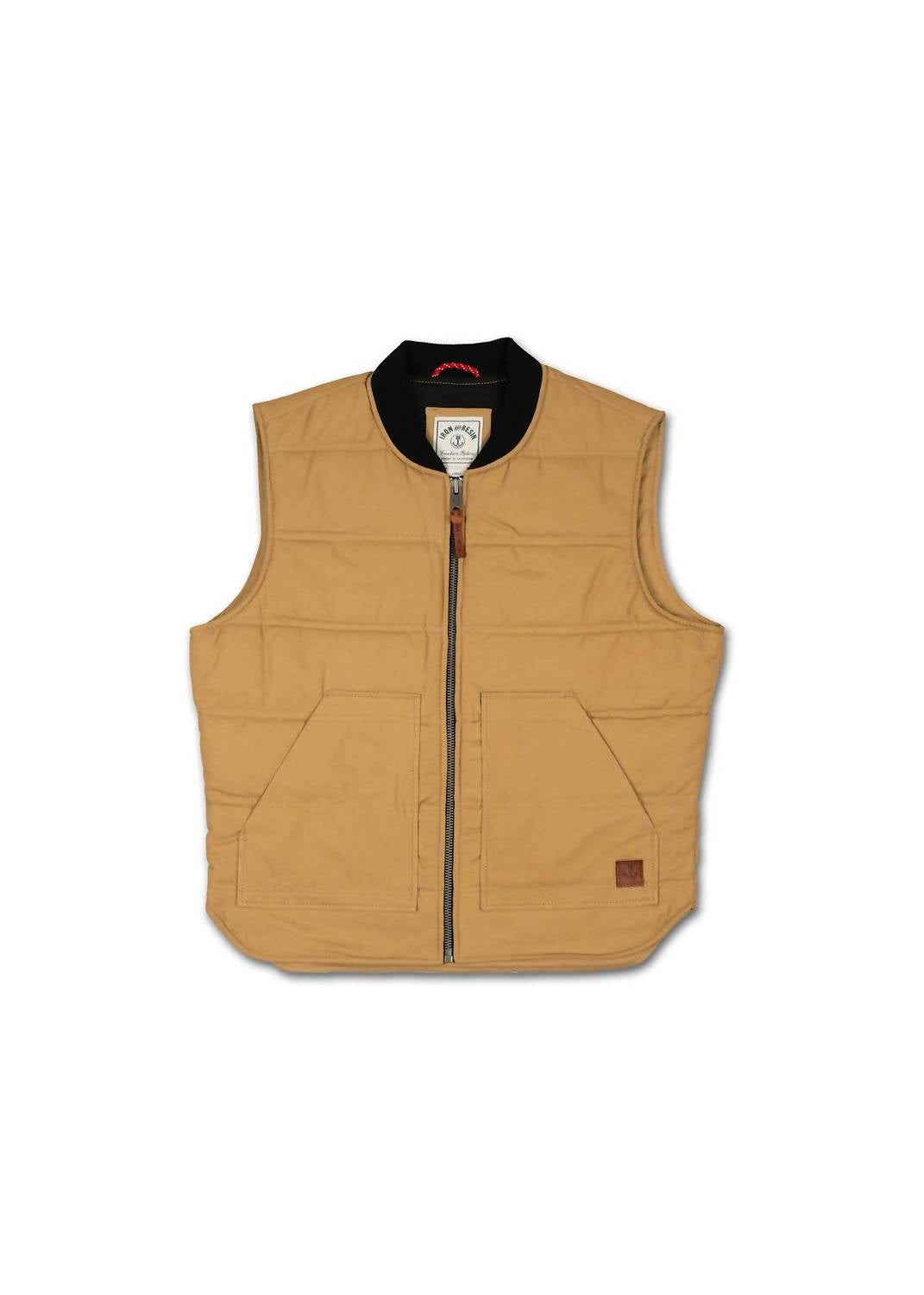 Iron & Resin Men's Work Vest in cognac - men's jacket