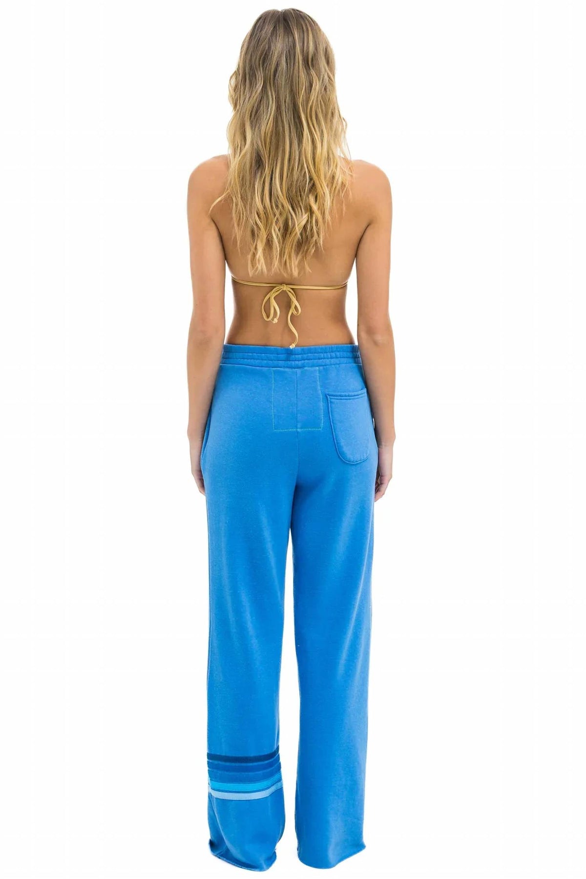 Aviator Nation - Rugby Stitch Wide Leg Sweatpants